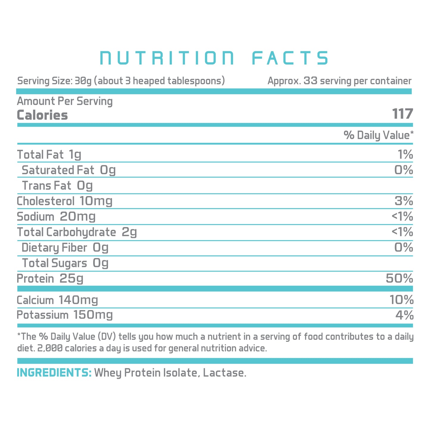 Whey Protein 100% Isolate Omega Clinica Premium Sin Sabor