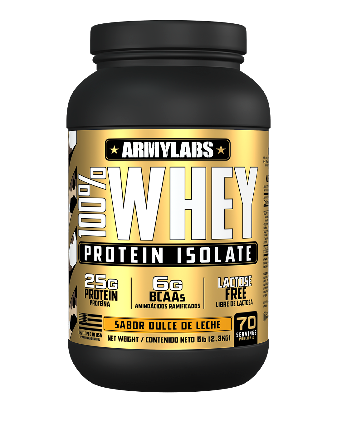 ArmyLabs 100% Whey Protein Isolate 5 libras