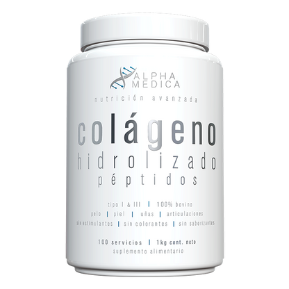 COLAGENO HIDROLIZADO PEPTIDOS 1KILO 100 SV - ALPHA MEDICA