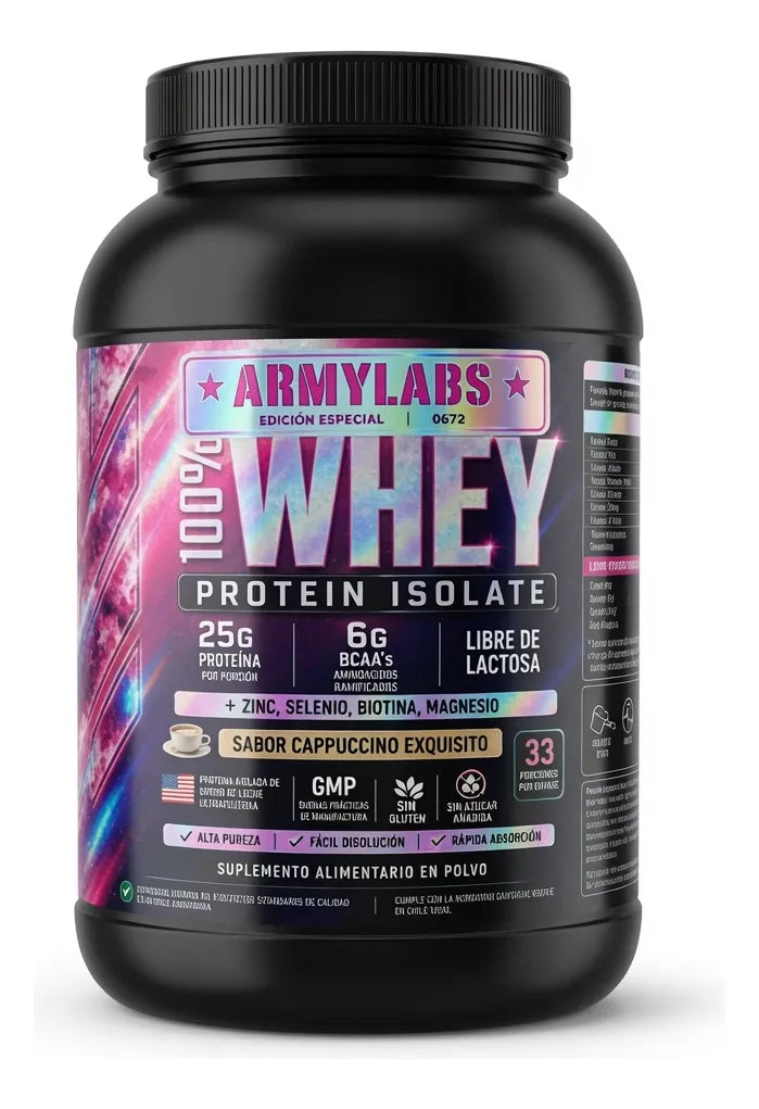 ArmyLabs 100% Whey Protein Isolate Cappuccino — 33 servicios