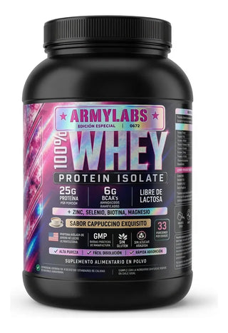 ArmyLabs 100% Whey Protein Isolate Cappuccino — 33 servicios