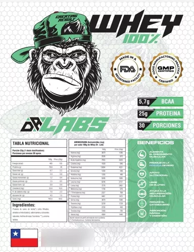 Dr Labs / Proteína Whey 100% / 30 porciones