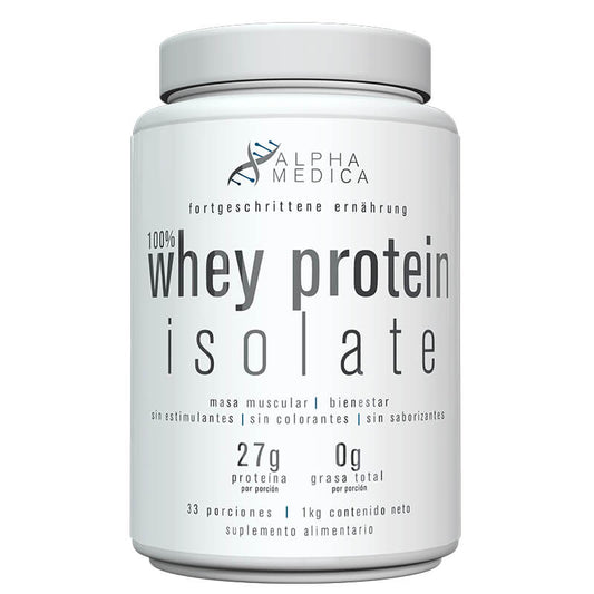 PROTEINA 100% WHEY PROTEIN ISOLATE 1KILO 33 SV - ALPHA MEDICA