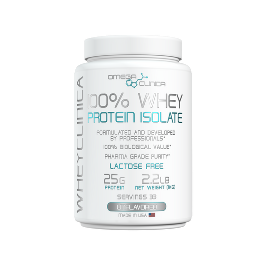 Whey Protein 100% Isolate Omega Clinica Premium Sin Sabor