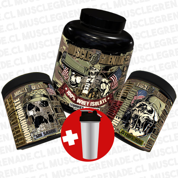 Pack Muscle Grenade / Proteína Aislada + Creatina 60 Serv / Pre Entreno Killer Pump 30 Serv